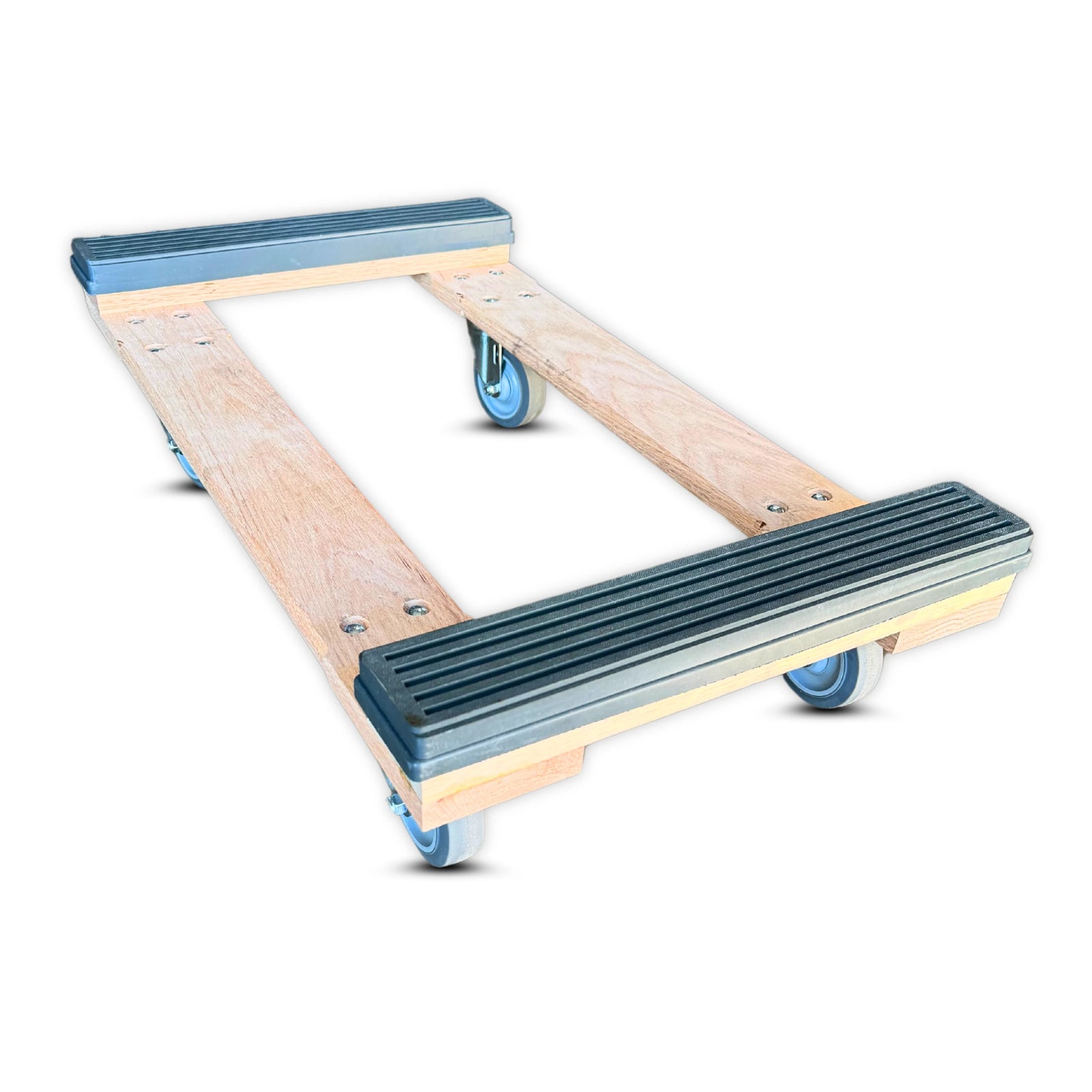 18 Inch x 32 Inch WindyCity Hauler Chicago Style Oak Dolly - 1000 lbs Capacity | 3.5 Inch Thermo Wheels | Gray Non-Marking End Caps | USA-Made CasterHQ