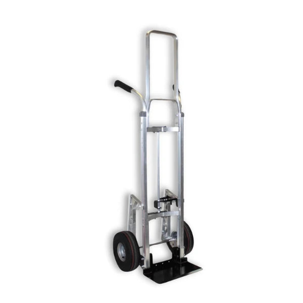 B&P Manufacturing Double Grip Curved Back Cart with Mini Keg Hook and 10" Pneumatic Wheels - Heavy-Duty Keg Transport Solution for Bars and Breweries BP MFG