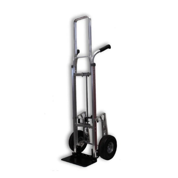 B&P Manufacturing Double Grip Curved Back Cart with Mini Keg Hook and 10" Pneumatic Wheels - Heavy-Duty Keg Transport Solution for Bars and Breweries BP MFG