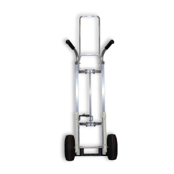 B&P Manufacturing Double Grip Curved Back Cart with Mini Keg Hook and 10" Pneumatic Wheels - Heavy-Duty Keg Transport Solution for Bars and Breweries BP MFG