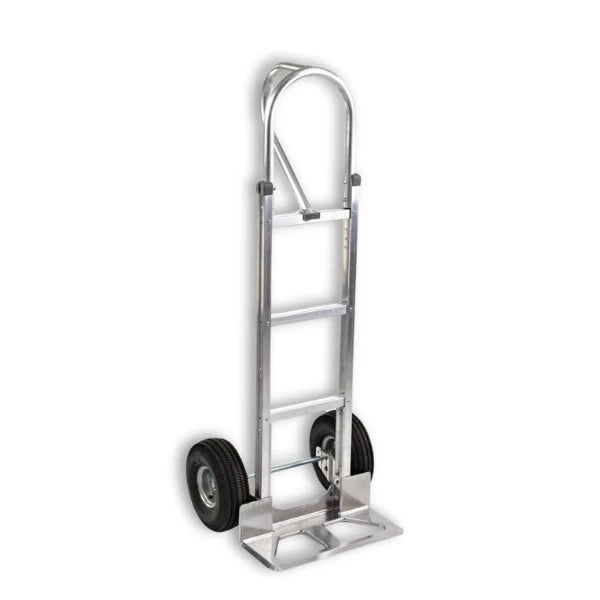 B&P Manufacturing Straight Loop Handle with Vertical Grip and 10" Pneumatic Wheels - Heavy-Duty, Ergonomic Design for Industrial and Commercial Use - Model WEB-HTA-015 BP MFG