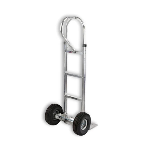 B&P Manufacturing Straight Loop Handle with Vertical Grip and 10" Pneumatic Wheels - Heavy-Duty, Ergonomic Design for Industrial and Commercial Use - Model WEB-HTA-015 BP MFG