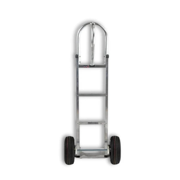 B&P Manufacturing Straight Loop Handle with Vertical Grip and 10" Pneumatic Wheels - Heavy-Duty, Ergonomic Design for Industrial and Commercial Use - Model WEB-HTA-015 BP MFG