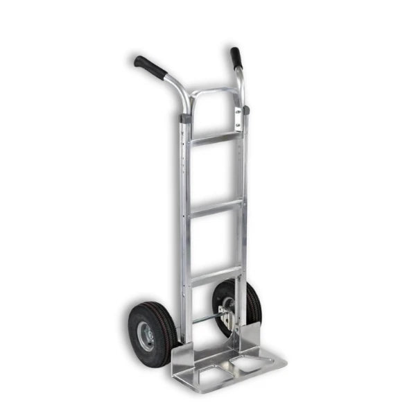 B&P Manufacturing Double Grip Hand Truck with 10" Pneumatic Wheels - Heavy-Duty, Ergonomic Design for Industrial and Commercial Use (Model WEB-HTA-017) BP MFG