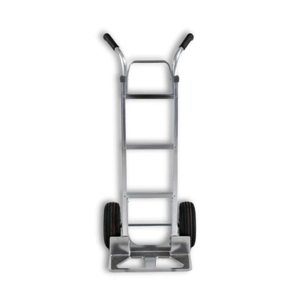 B&P Manufacturing Double Grip Hand Truck with 10" Pneumatic Wheels - Heavy-Duty, Ergonomic Design for Industrial and Commercial Use (Model WEB-HTA-017) BP MFG
