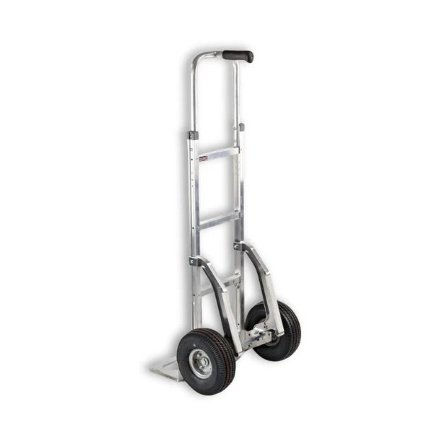 B&P Manufacturing Single Pin Grip Handle with 10" Pneumatic Wheels and Cast Stair Climber - 52" Heavy-Duty Mobility Solution (Model WEB-HTA-018) BP MFG