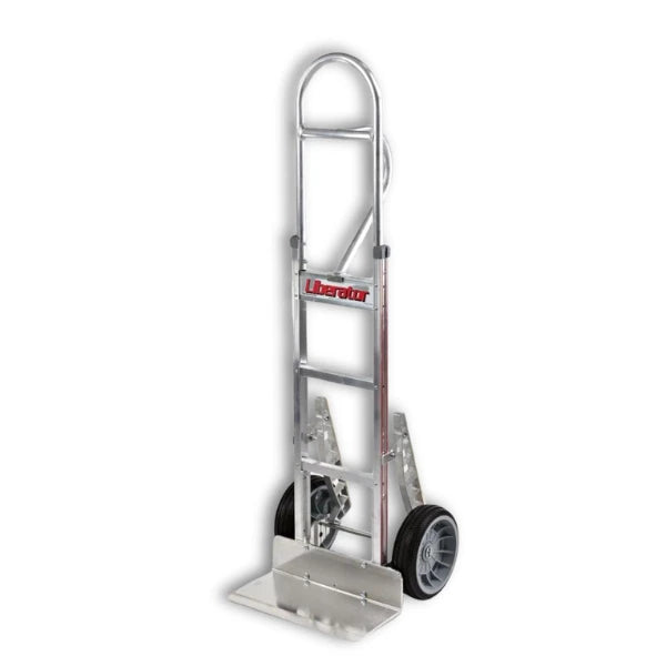 B&P Manufacturing WEB-HTA-022 Straight Loop Vertical Grip Hand Truck - 60" Height with 10" No Flat Wheels and Stair Climber for Heavy-Duty Use BP MFG
