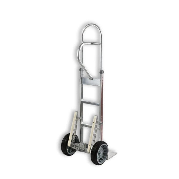 B&P Manufacturing WEB-HTA-022 Straight Loop Vertical Grip Hand Truck - 60" Height with 10" No Flat Wheels and Stair Climber for Heavy-Duty Use BP MFG