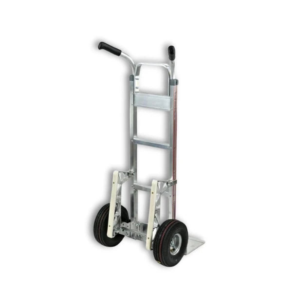 B&P Manufacturing Double Grip Hand Truck with 10" Pneumatic Wheels and Stair Climber - Heavy-Duty Transport Solution for Easy Load Handling BP MFG