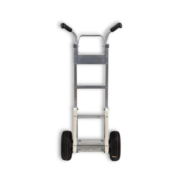 B&P Manufacturing Double Grip Hand Truck with 10" Pneumatic Wheels and Stair Climber - Heavy-Duty Transport Solution for Easy Load Handling BP MFG
