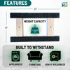 18 Inch x 30 Inch Oak H-Frame Furniture Dolly - 900 lbs Capacity | 3 Inch Non-Marking Wheels | USA-Made CasterHQ