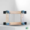 18 Inch x 30 Inch Oak H-Frame Furniture Dolly - 1000 lbs Capacity | 3.5 Inch Non-Marking Wheels | USA-Made CasterHQ