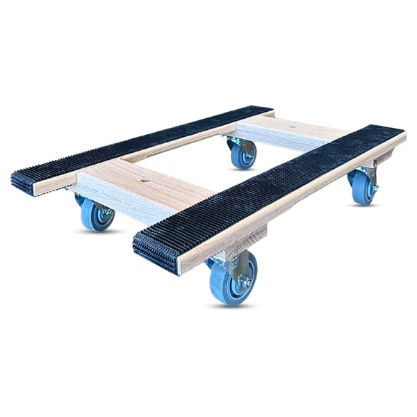18 Inch x 30 Inch Oak H-Frame Furniture Dolly - 1000 lbs Capacity | 5 Inch Non-Marking Wheels | USA-Made CasterHQ