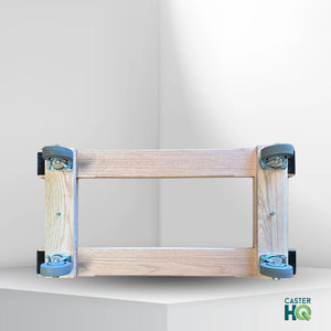 18 Inch x 36 Inch Oak H-Frame Furniture Dolly - 900 lbs Capacity | 3 Inch Non-Marking Wheels | USA-Made CasterHQ
