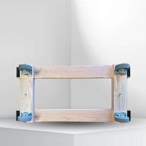 18 Inch x 36 Inch Oak H-Frame Furniture Dolly - 1000 lbs Capacity | 3.5 Inch Non-Marking Wheels | USA-Made CasterHQ