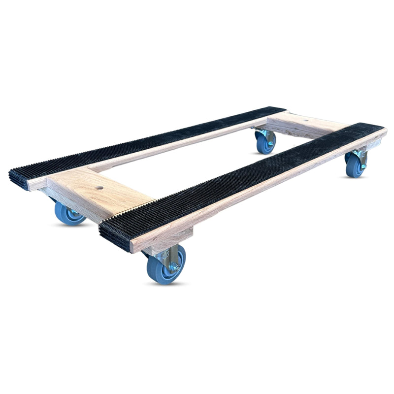 18 Inch x 40 Inch Oak H-Frame Furniture Dolly - 1000 lbs Capacity | 3.5 Inch Non-Marking Wheels | USA-Made CasterHQ