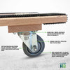 18 Inch x 40 Inch Oak H-Frame Furniture Dolly - 1000 lbs Capacity | 3.5 Inch Non-Marking Wheels | USA-Made CasterHQ