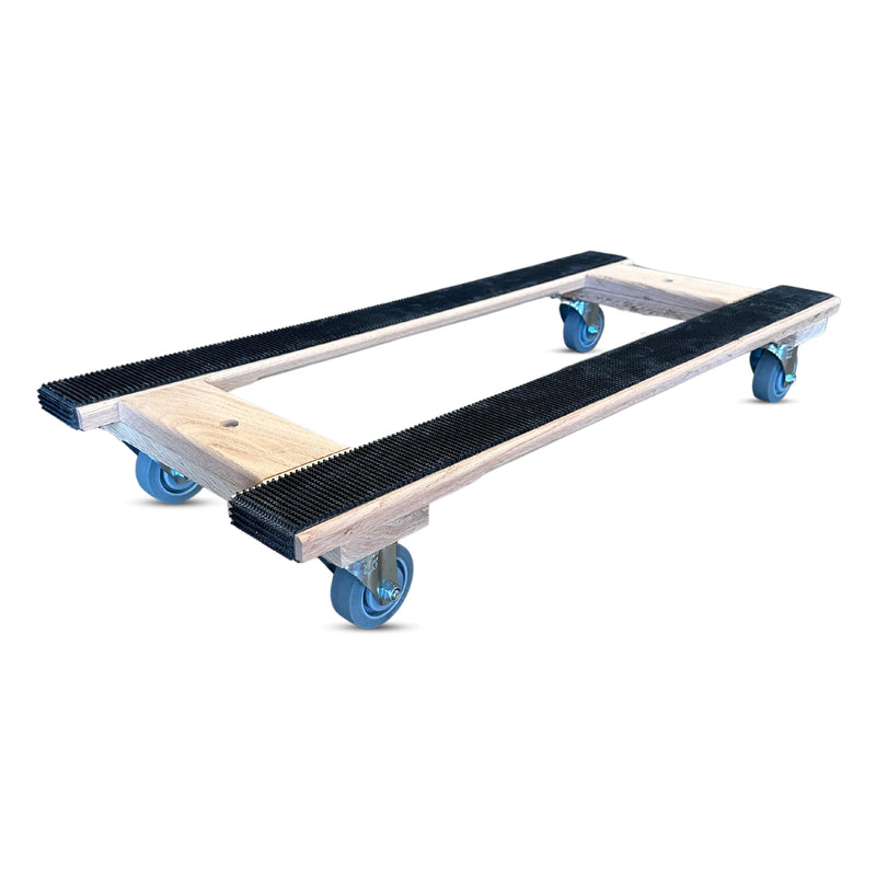 18 Inch x 40 Inch Oak H-Frame Furniture Dolly - 1000 lbs Capacity | 4 Inch Non-Marking Wheels | USA-Made CasterHQ
