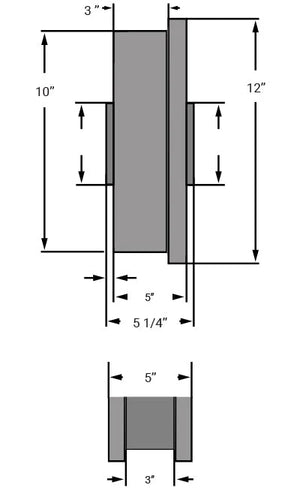 Hamilton WFT-102SDT-1-1/4 Ductile Iron Double Flanged Track Wheel - 10" Diameter with Sealed Precision Bearings for Industrial Use Hamilton