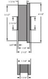 Hamilton WFT-35T-3/4 Cast Iron Single Flanged Track Wheel - 3 1/2" Diameter Precision Roller Bearing for Industrial Use Hamilton