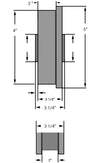 Hamilton WFT-42NYB-3/4 Double Flanged Nylast Track Wheel - High-Quality, Durable, and Efficient for Heavy-Duty Track Systems Hamilton