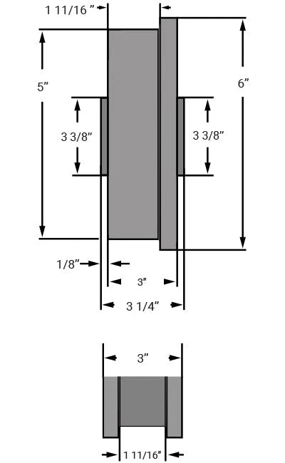 Hamilton WFT-53FH-1-1/4 Double Flanged Steel Track Wheel - 5" Diameter with 1-1/4" Bearing for Industrial Durability Hamilton