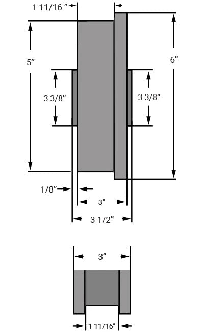 Hamilton WFT-53FT-1-1/4 Double Flanged Track Wheel 5" - Heavy-Duty Drop Forged Steel Wheel for Industrial & Rail Applications with Precision Tapered Roller Bearing Hamilton