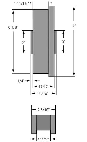 Hamilton WFT-61FT-3/4 Forged Steel Single Flanged Track Wheel - 6 1/8" Dia x 1 5/8" Face with 3/4" Precision Bearing for Industrial Use Hamilton