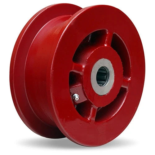 Hamilton WFT-62T-1 Cast Iron Double Flanged Track Wheel - 6" Dia x 2 1/8" Face with Precision Tapered Roller Bearing for Industrial Use Hamilton