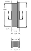 Hamilton Cast Iron Single Flanged Track Wheel 6 1/8" Diameter - WFT-6H-1 with 1" Bearing for Industrial Use Hamilton