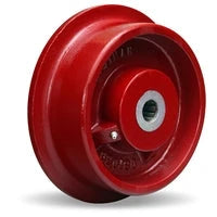 Hamilton Ductile Iron Single Flanged Track Wheel 7-7/8" Diameter x 2-1/4" Face x 3-1/4" Hub length with 1" Precision Tapered Roller Bearing Hamilton