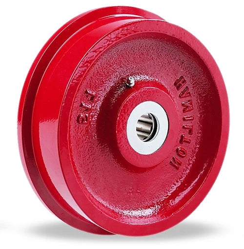 Hamilton WFT-8L-2-1/4 Cast Iron Single Flanged Track Wheel - 7 7/8" Diameter, 1 3/4" Face, Heavy-Duty Industrial Use Hamilton