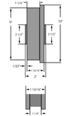 Hamilton WFT-91H-1 9-inch Cast Iron Double Flanged Track Wheel with 1-inch Bearing for Industrial Strength Hamilton