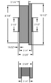 Hamilton WFT-9T-1 Cast Iron Single Flanged Track Wheel - 8 7/8" Dia x 2 1/4" Face with 1" Precision Bearing for Industrial Use Hamilton