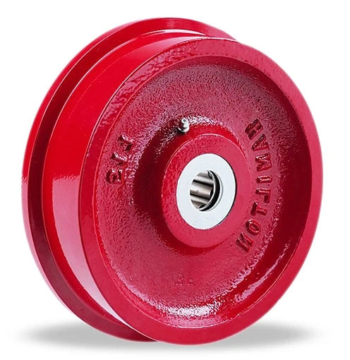 Hamilton WFT-9H-1 Cast Iron Flanged Wheel - 8 7/8" Dia x 2 1/4" Face - 1" Roller Bearing Hamilton