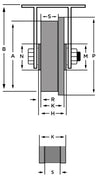 Hamilton WFT-9T-3/4 Cast Iron Single Flanged Track Wheel - 8 7/8" Dia x 2 1/4" Face with 3/4" Precision Bearing for Industrial Use Hamilton