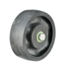 4" x 1-3/8" Black HeatEater Wheel - High Temperature, Light/Medium Duty, with 3/8" Quad X Bearings CasterHQ