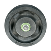 4" x 1-3/8" Black HeatEater Wheel - High Temperature, Light/Medium Duty, with 3/8" Quad X Bearings CasterHQ