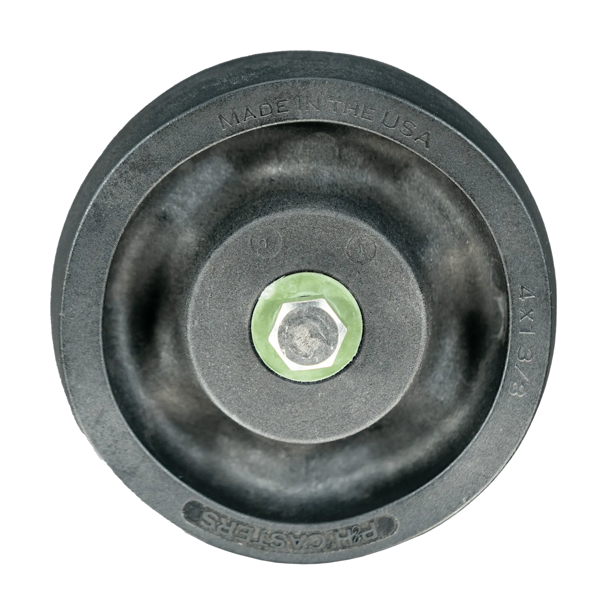 4" x 1-3/8" Black HeatEater Wheel - High Temperature, Light/Medium Duty, with 3/8" Quad X Bearings -  | CasterHQ