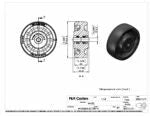 4" x 1-3/8" Black HeatEater Wheel - High Temperature, Light/Medium Duty, with 3/8" Quad X Bearings CasterHQ