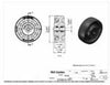 4" x 1-3/8" Black HeatEater Wheel - High Temperature, Light/Medium Duty, with 3/8" Quad X Bearings CasterHQ
