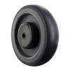 5 Inch Gray Soft Rubber Shopping Cart Wheel - Dual Precision Bearings | Flat Spot Resistant CasterHQ