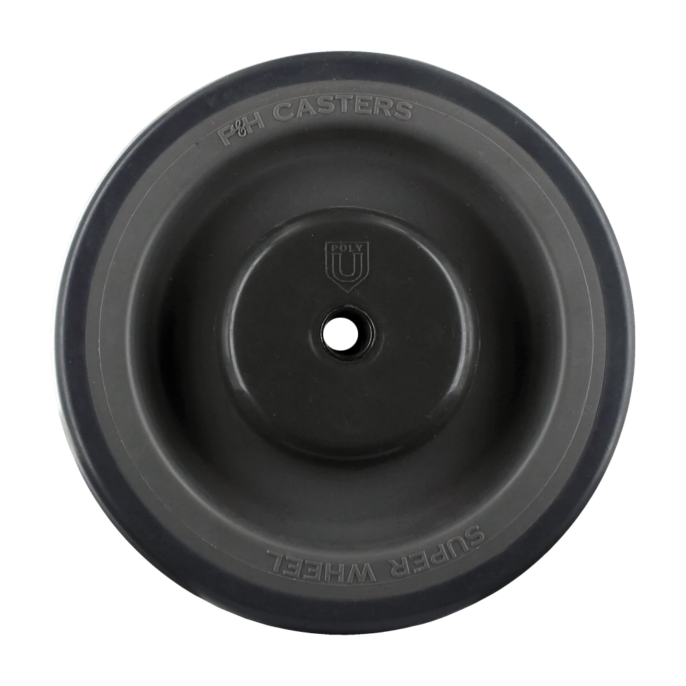 5 Inch Gray Soft Rubber Shopping Cart Wheel - Dual Precision Bearings | Flat Spot Resistant CasterHQ