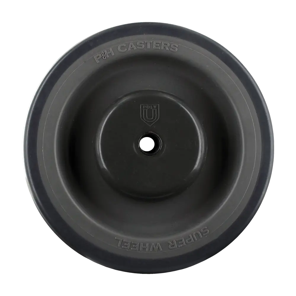 5 Inch Gray Soft Rubber Shopping Cart Wheel - Dual Precision Bearings | Flat Spot Resistant -  | CasterHQ