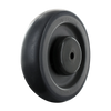 5 Inch Gray Soft Rubber Shopping Cart Wheel - Dual Precision Bearings | Flat Spot Resistant CasterHQ