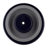 5 Inch Blue on Gray Soft Rubber Shopping Cart Wheel - Dual Precision Bearings | Flat Spot Resistant CasterHQ
