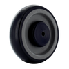 5 Inch Blue on Gray Soft Rubber Shopping Cart Wheel - Dual Precision Bearings | Flat Spot Resistant CasterHQ