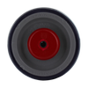 5 Inch Blue on Gray Soft Rubber Shopping Cart Wheel - Quad X Friction Bearings | Flat Spot Resistant P&H Casters