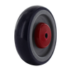 5 Inch Blue on Gray Soft Rubber Shopping Cart Wheel - Quad X Friction Bearings | Flat Spot Resistant P&H Casters