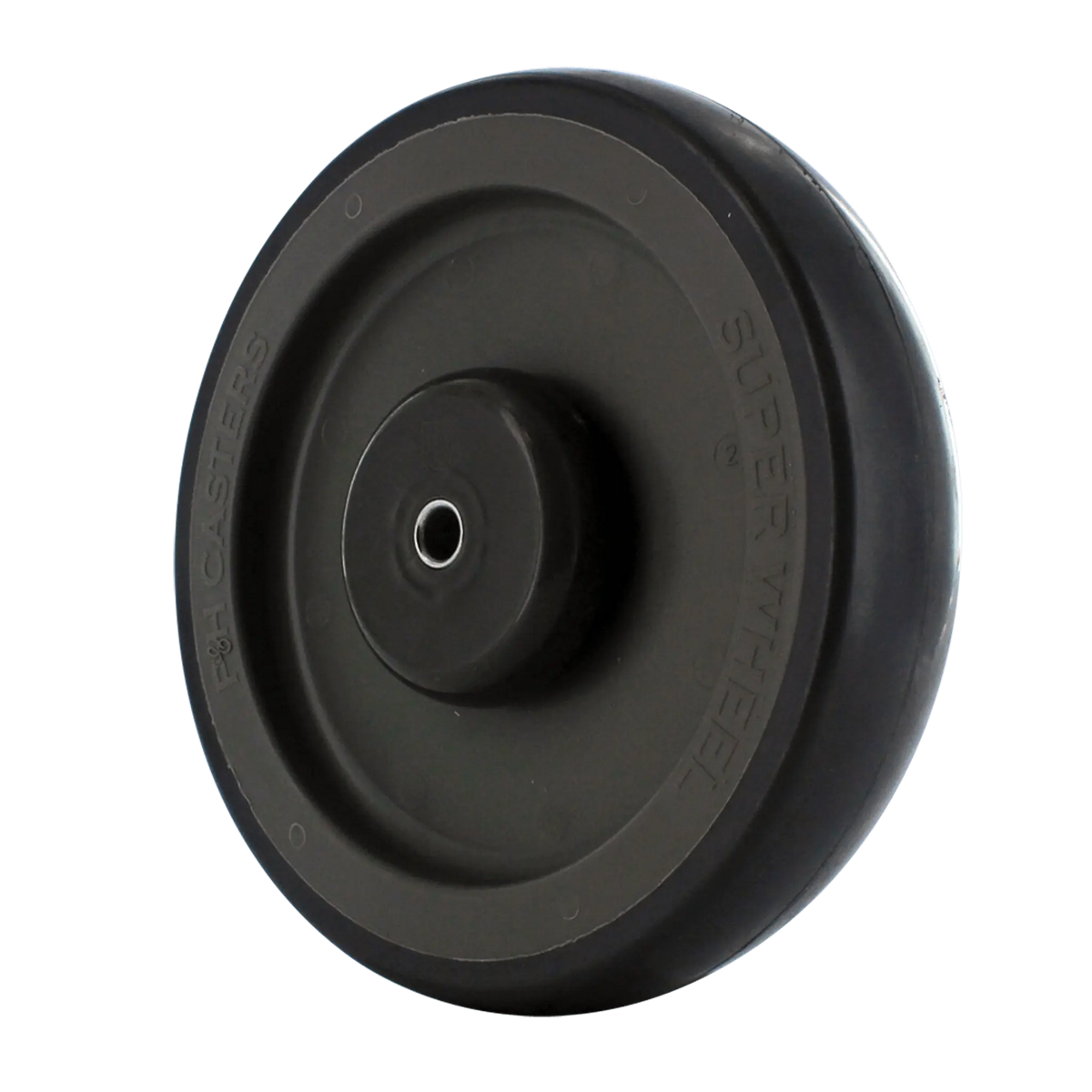 6 Inch Gray Soft Rubber Shopping Cart Wheel - Quad X Precision Bearings | Reduces Replacement Costs -  | CasterHQ